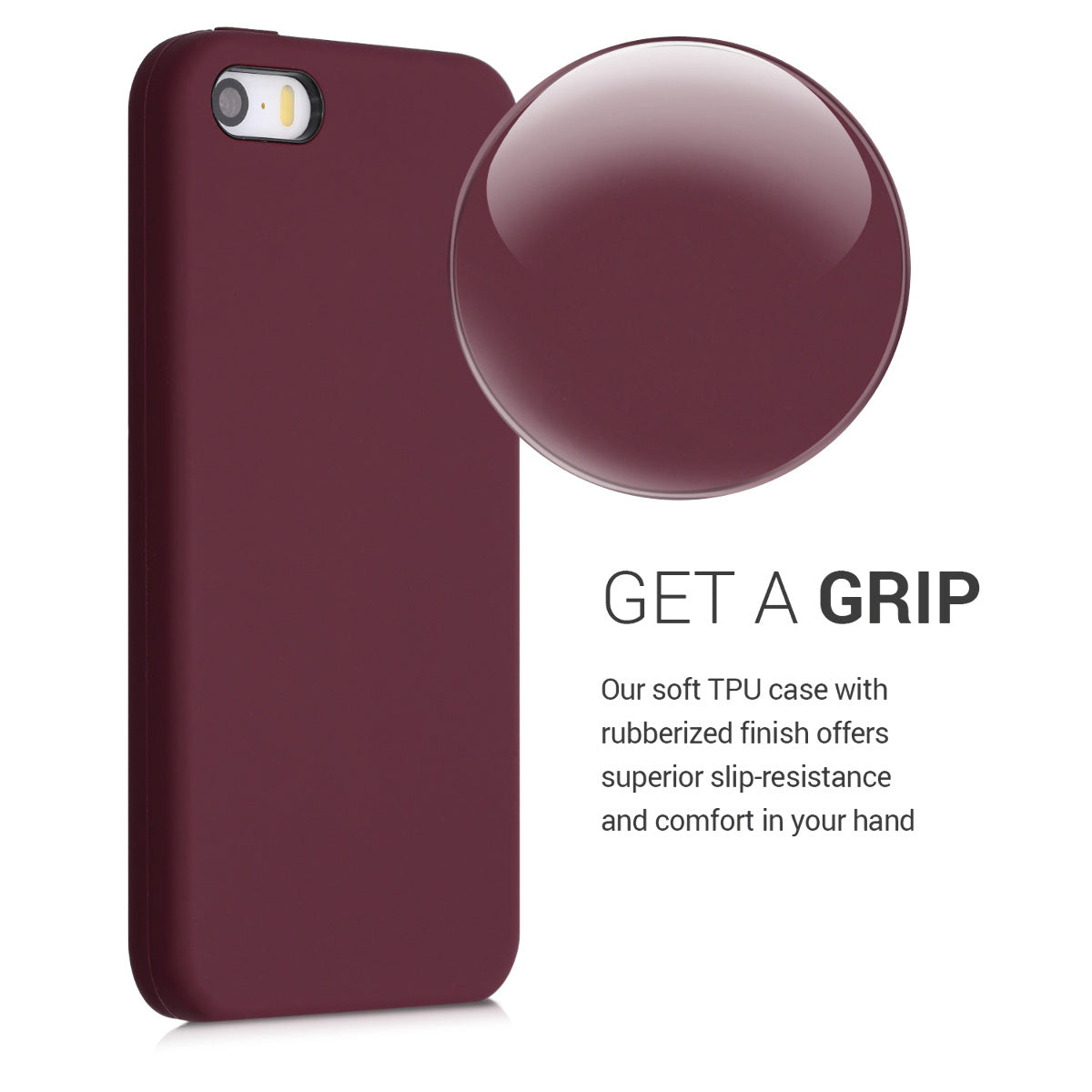 kwmobile Handyhülle für Apple iPhone SE (1.Gen 2016) / iPhone 5 / iPhone 5S Hülle - Case Silikon - Kabelloses Laden - Schutzhülle Cover