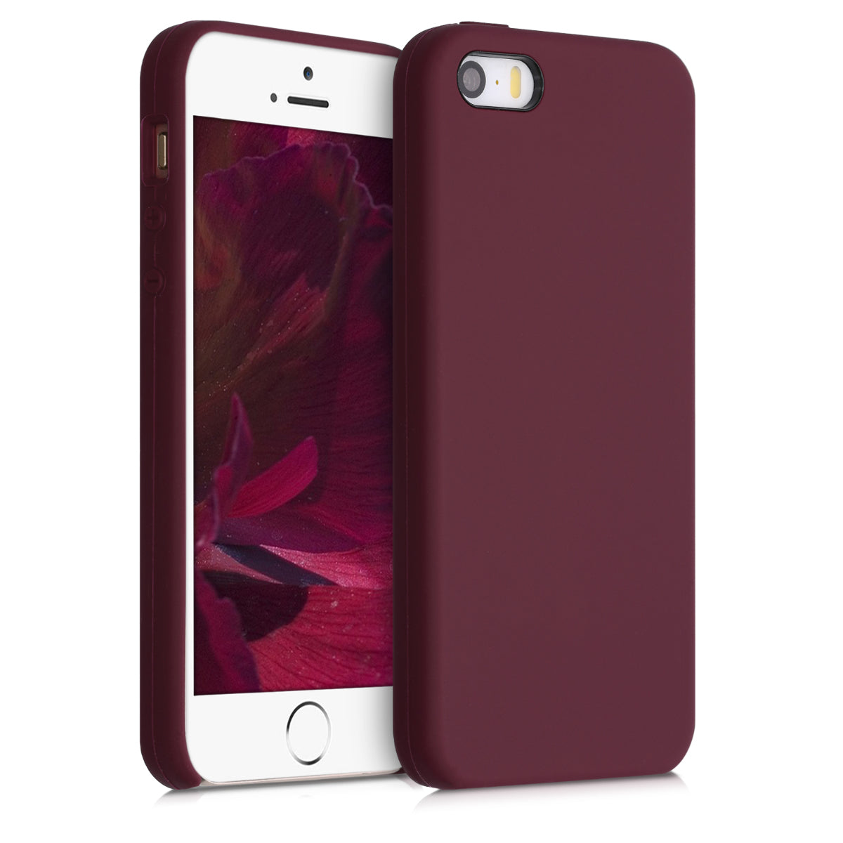 kwmobile Handyhülle für Apple iPhone SE (1.Gen 2016) / iPhone 5 / iPhone 5S Hülle - Case Silikon - Kabelloses Laden - Schutzhülle Cover