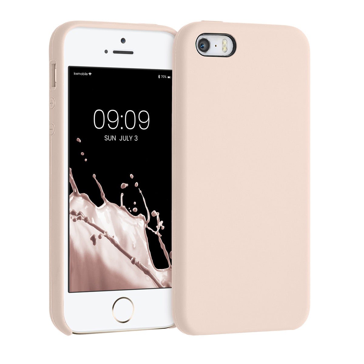 kwmobile Handyhülle für Apple iPhone SE (1.Gen 2016) / iPhone 5 / iPhone 5S Hülle - Case Silikon - Kabelloses Laden - Schutzhülle Cover