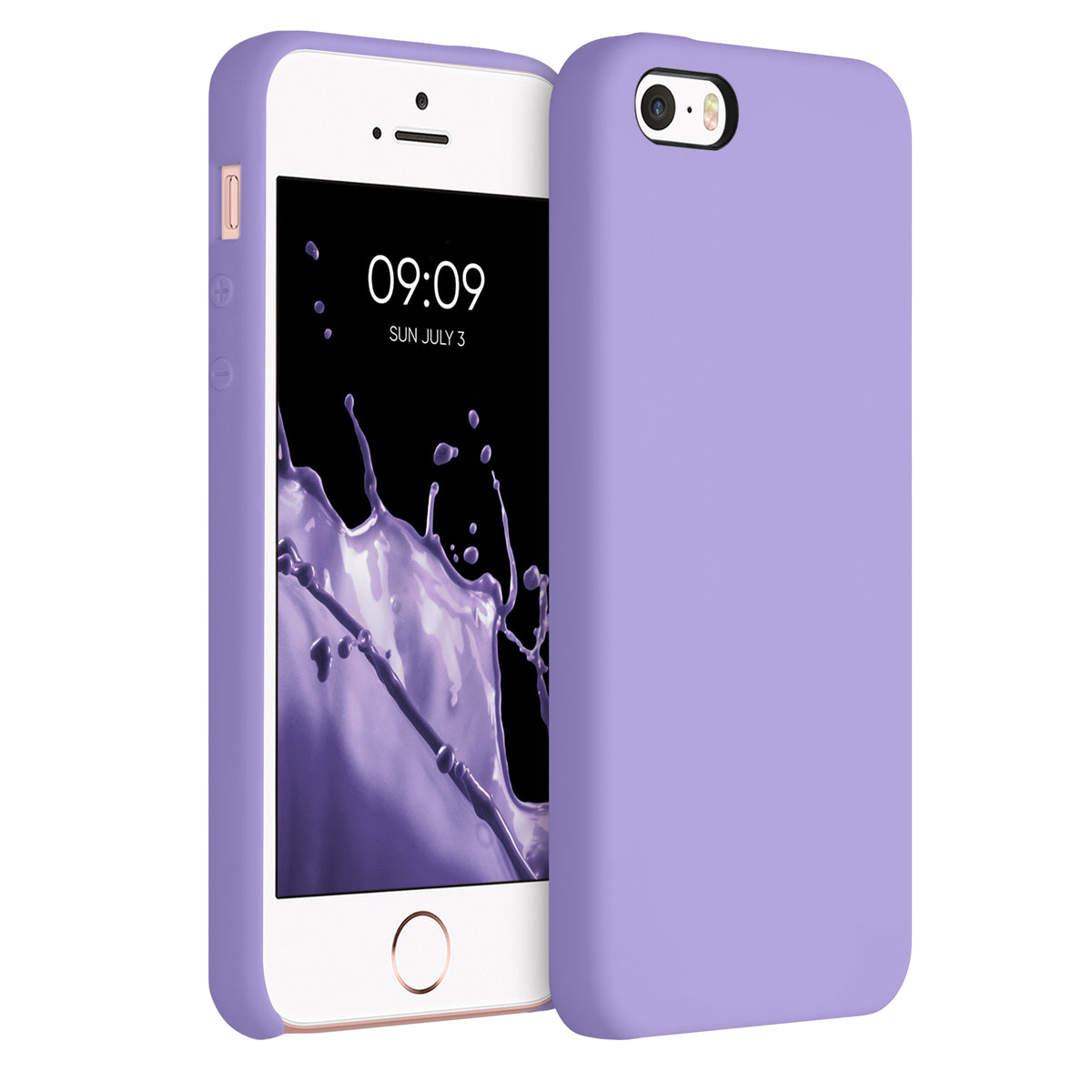 kwmobile Handyhülle für Apple iPhone SE (1.Gen 2016) / iPhone 5 / iPhone 5S Hülle - Case Silikon - Kabelloses Laden - Schutzhülle Cover