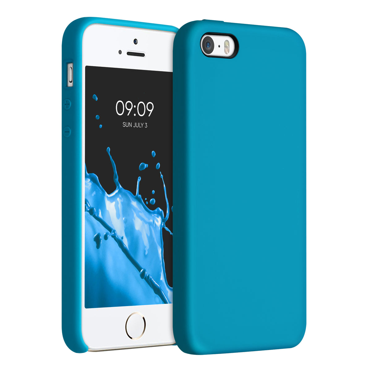 kwmobile Handyhülle für Apple iPhone SE (1.Gen 2016) / iPhone 5 / iPhone 5S Hülle - Case Silikon - Kabelloses Laden - Schutzhülle Cover