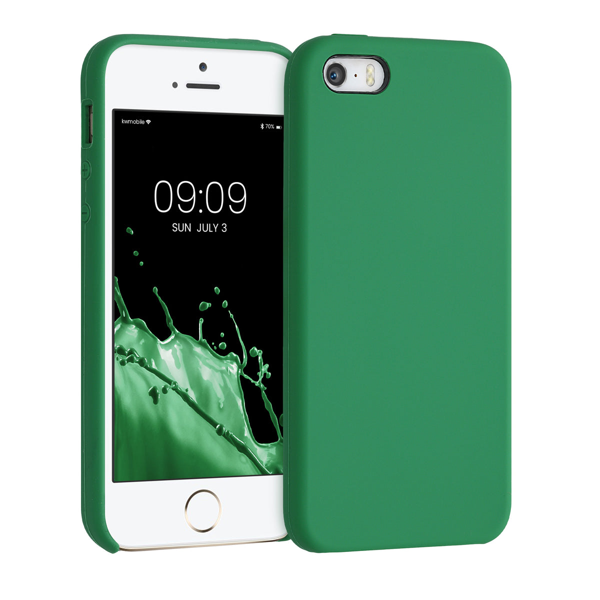 kwmobile Handyhülle für Apple iPhone SE (1.Gen 2016) / iPhone 5 / iPhone 5S Hülle - Case Silikon - Kabelloses Laden - Schutzhülle Cover