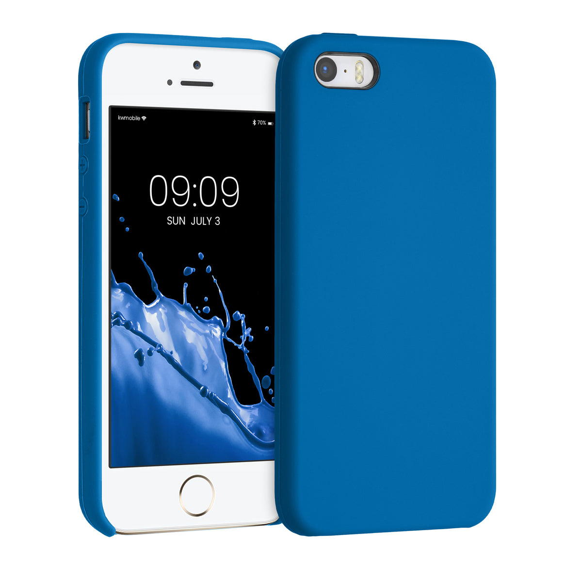 kwmobile Handyhülle für Apple iPhone SE (1.Gen 2016) / iPhone 5 / iPhone 5S Hülle - Case Silikon - Kabelloses Laden - Schutzhülle Cover