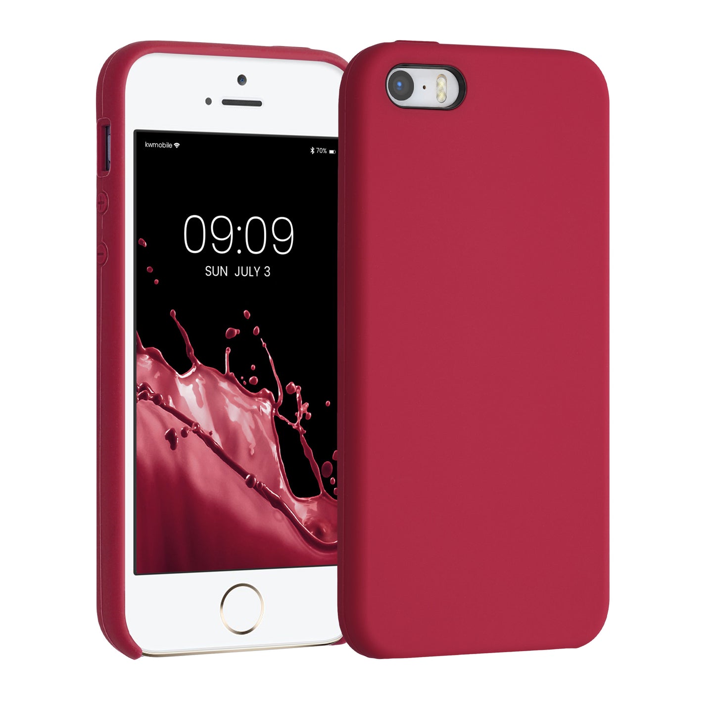 kwmobile Handyhülle für Apple iPhone SE (1.Gen 2016) / iPhone 5 / iPhone 5S Hülle - Case Silikon - Kabelloses Laden - Schutzhülle Cover