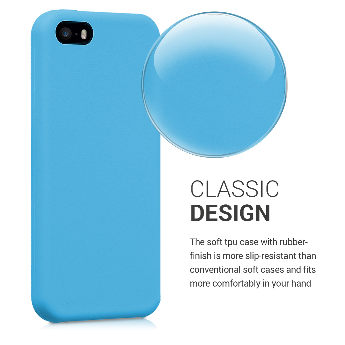 kwmobile Handyhülle für Apple iPhone SE (1.Gen 2016) / iPhone 5 / iPhone 5S Hülle - Case Silikon - Kabelloses Laden - Schutzhülle Cover