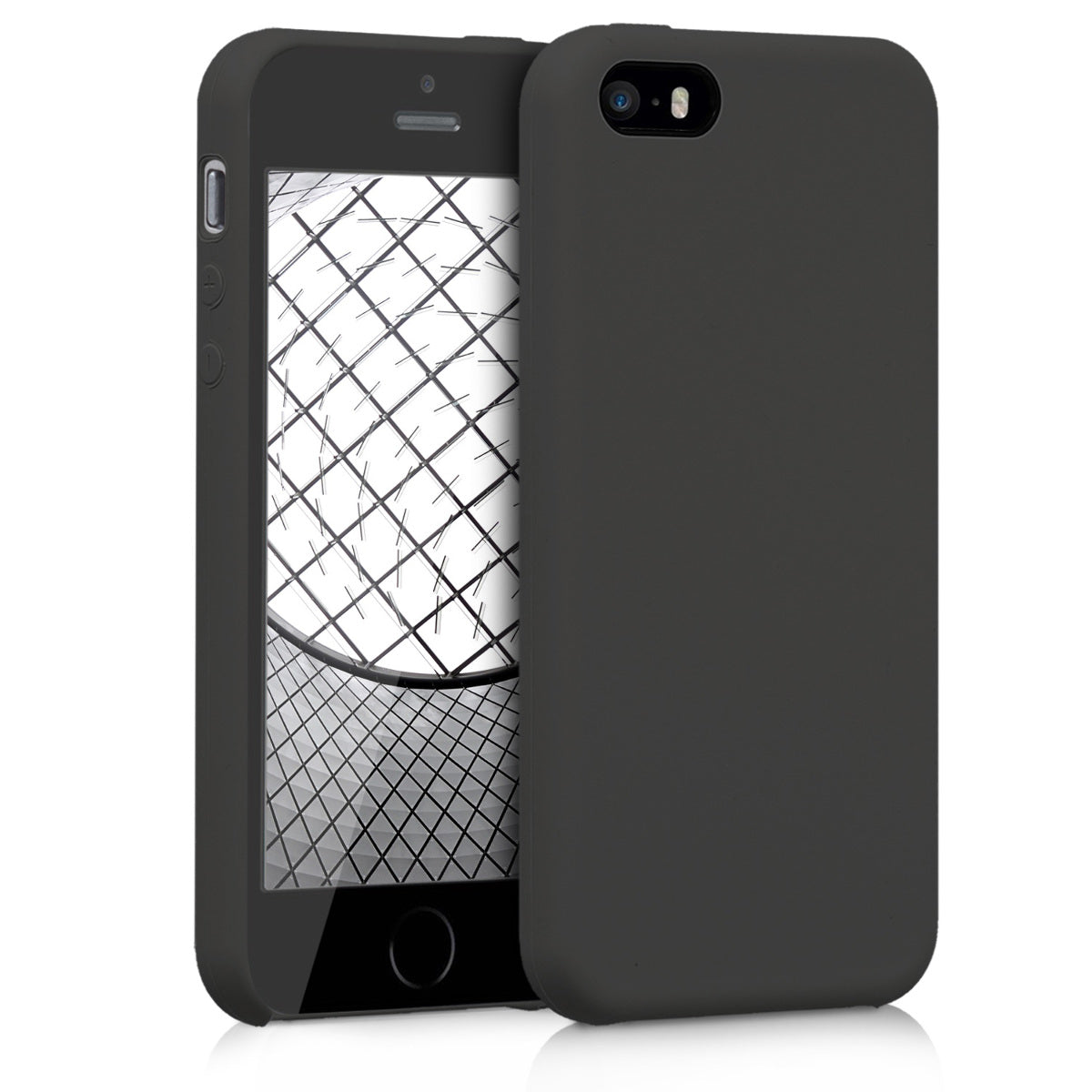 kwmobile Handyhülle für Apple iPhone SE (1.Gen 2016) / iPhone 5 / iPhone 5S Hülle - Case Silikon - Kabelloses Laden - Schutzhülle Cover