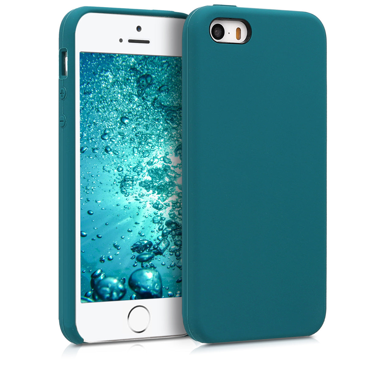 kwmobile Handyhülle für Apple iPhone SE (1.Gen 2016) / iPhone 5 / iPhone 5S Hülle - Case Silikon - Kabelloses Laden - Schutzhülle Cover