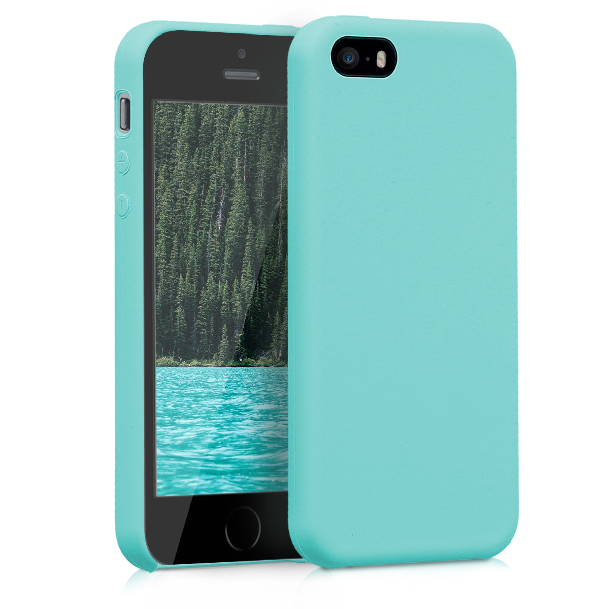 kwmobile Handyhülle für Apple iPhone SE (1.Gen 2016) / iPhone 5 / iPhone 5S Hülle - Case Silikon - Kabelloses Laden - Schutzhülle Cover