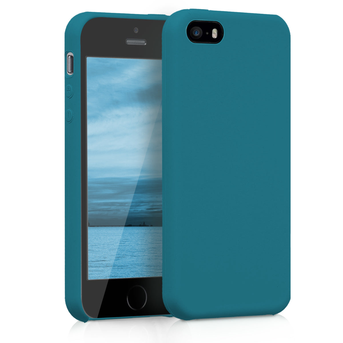 kwmobile Handyhülle für Apple iPhone SE (1.Gen 2016) / iPhone 5 / iPhone 5S Hülle - Case Silikon - Kabelloses Laden - Schutzhülle Cover