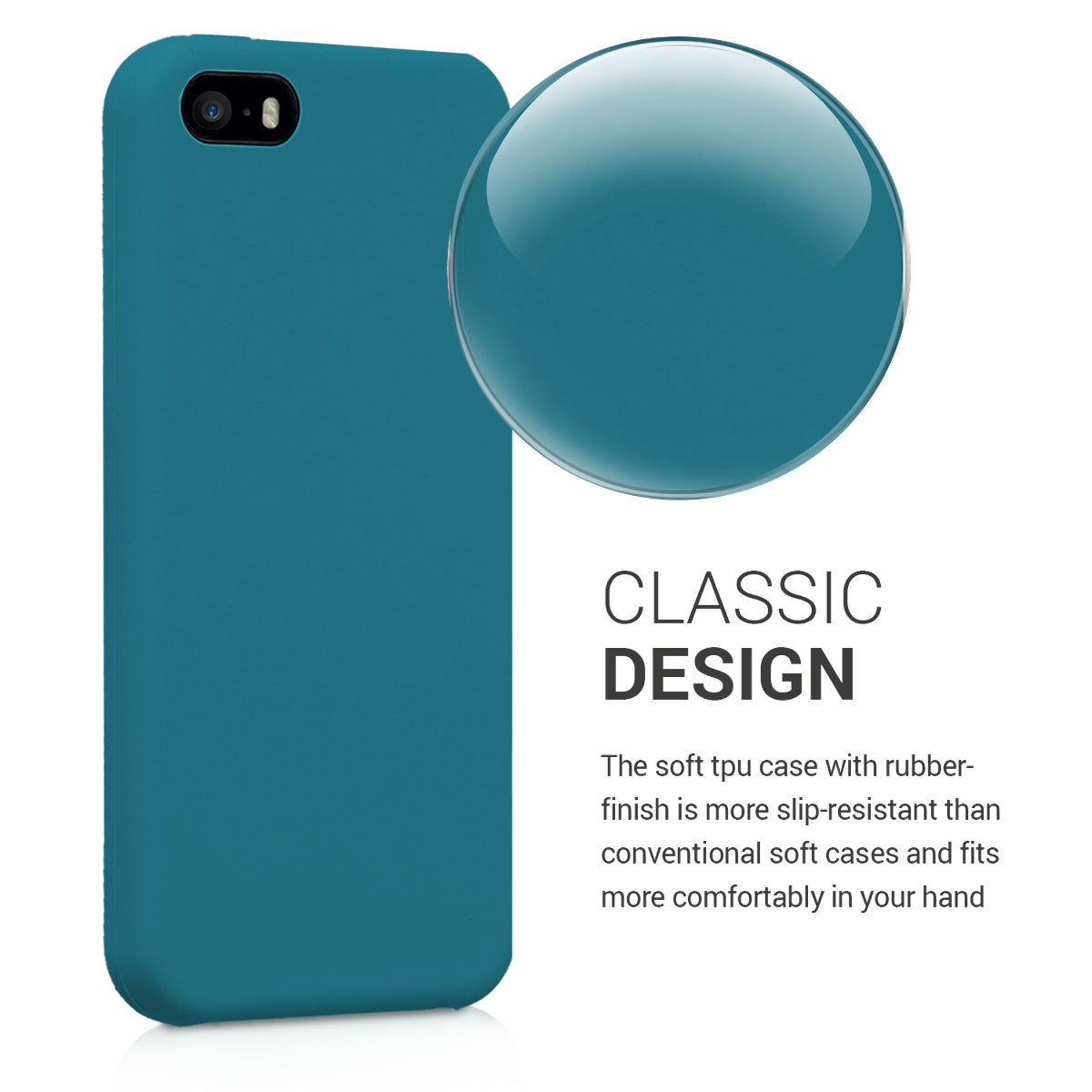 kwmobile Handyhülle für Apple iPhone SE (1.Gen 2016) / iPhone 5 / iPhone 5S Hülle - Case Silikon - Kabelloses Laden - Schutzhülle Cover