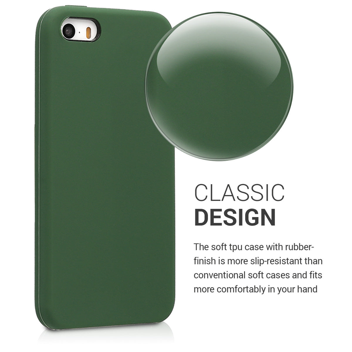 kwmobile Handyhülle für Apple iPhone SE (1.Gen 2016) / iPhone 5 / iPhone 5S Hülle - Case Silikon - Kabelloses Laden - Schutzhülle Cover