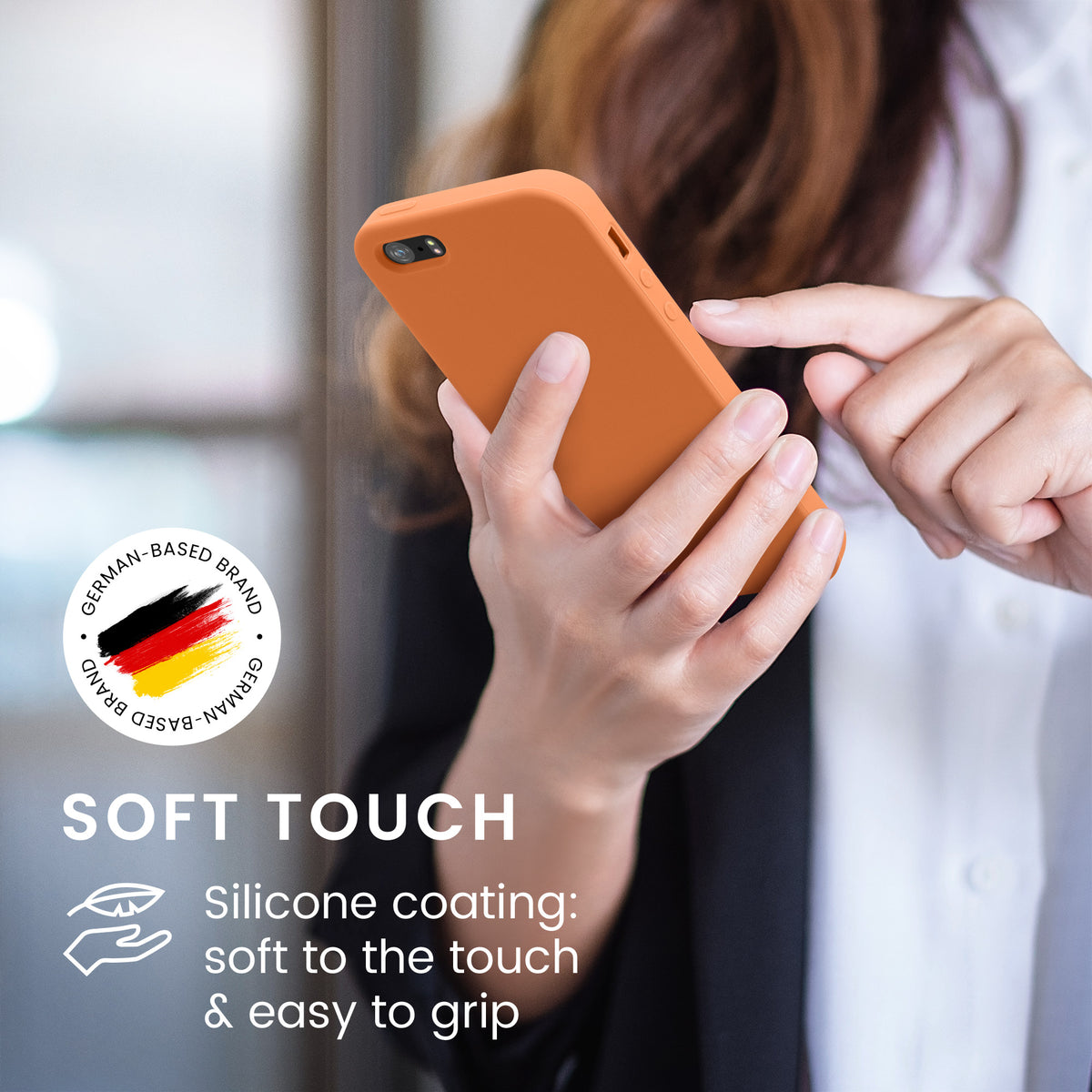 kwmobile Handyhülle für Apple iPhone SE (1.Gen 2016) / iPhone 5 / iPhone 5S Hülle - Case Silikon - Kabelloses Laden - Schutzhülle Cover