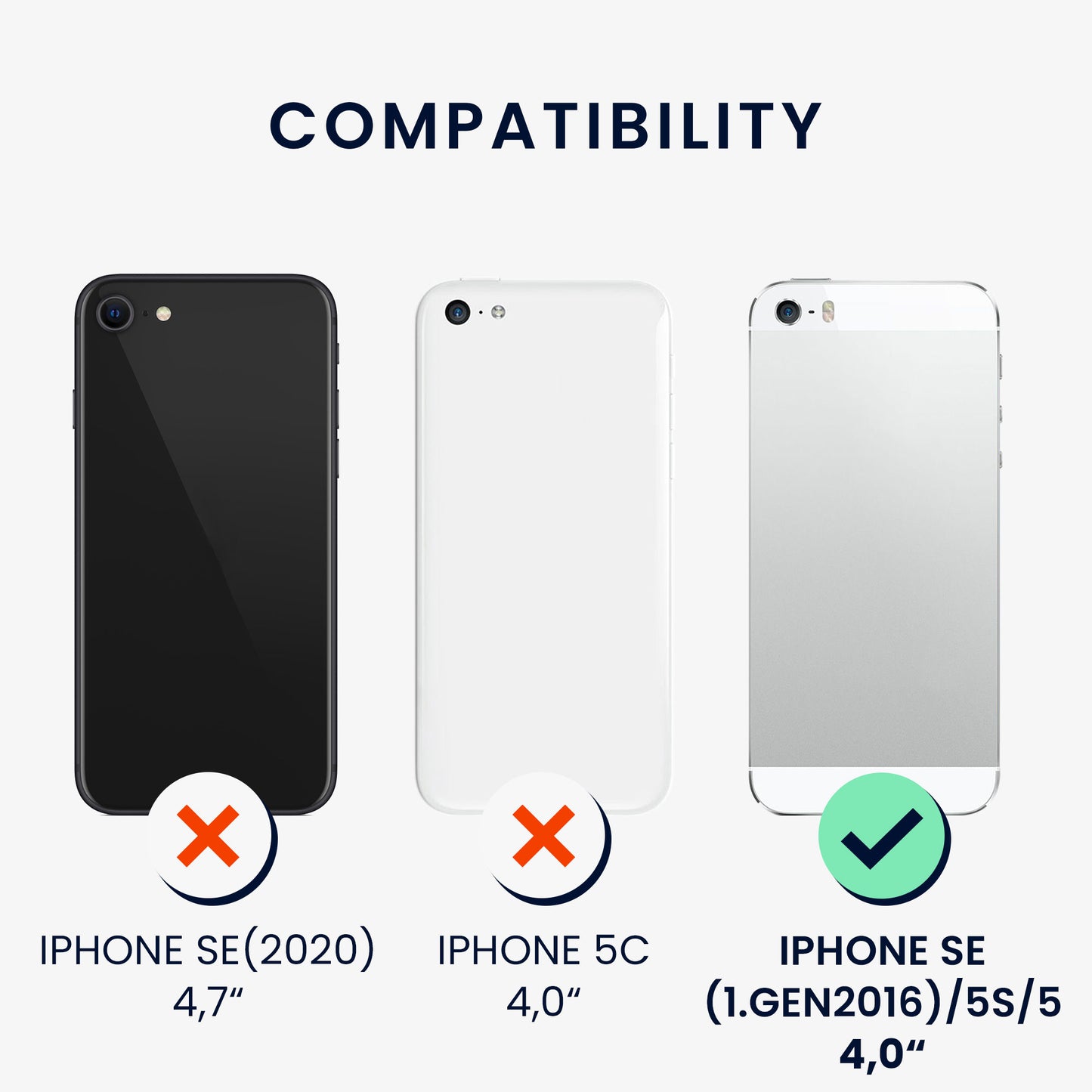 kwmobile Handyhülle für Apple iPhone SE (1.Gen 2016) / iPhone 5 / iPhone 5S Hülle - Case Silikon - Kabelloses Laden - Schutzhülle Cover