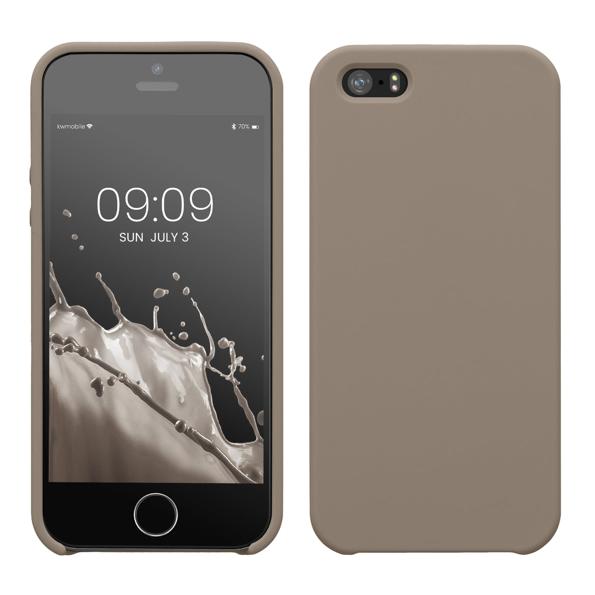 kwmobile Handyhülle für Apple iPhone SE (1.Gen 2016) / iPhone 5 / iPhone 5S Hülle - Case Silikon - Kabelloses Laden - Schutzhülle Cover