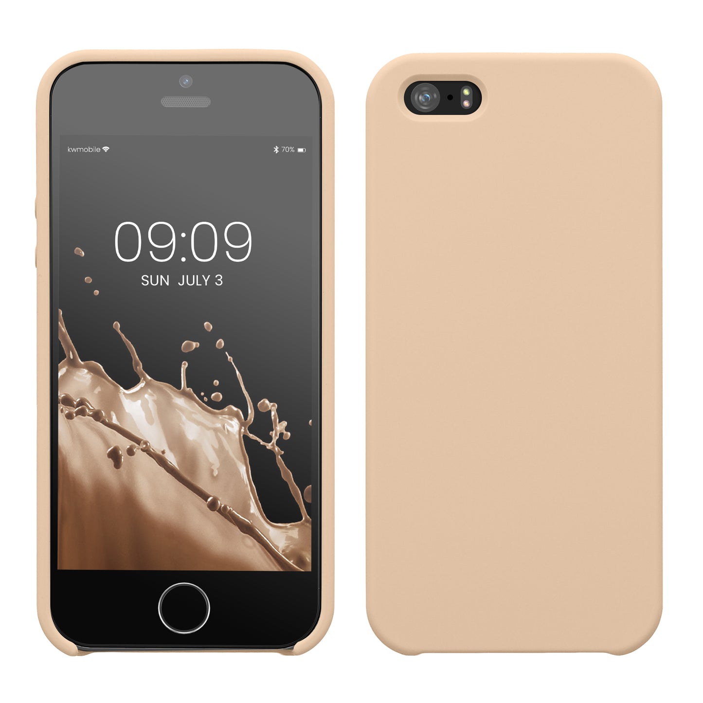 kwmobile Handyhülle für Apple iPhone SE (1.Gen 2016) / iPhone 5 / iPhone 5S Hülle - Case Silikon - Kabelloses Laden - Schutzhülle Cover
