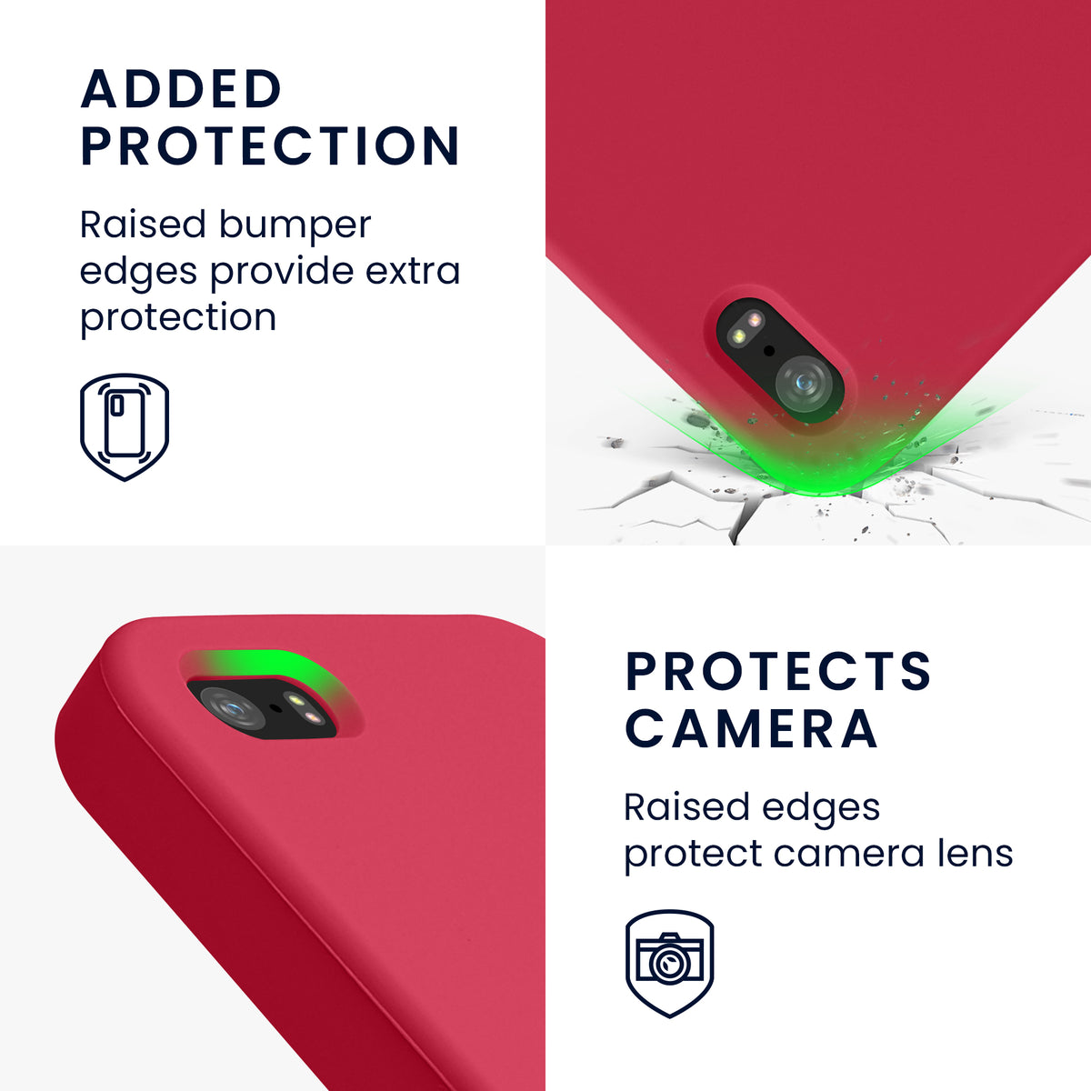 kwmobile Handyhülle für Apple iPhone SE (1.Gen 2016) / iPhone 5 / iPhone 5S Hülle - Case Silikon - Kabelloses Laden - Schutzhülle Cover