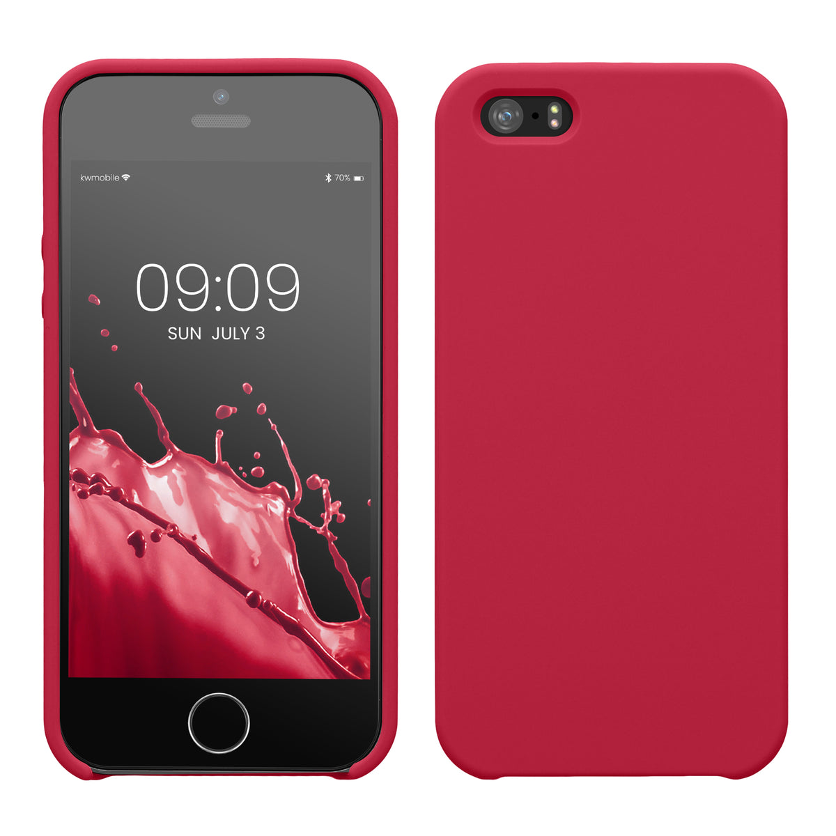 kwmobile Handyhülle für Apple iPhone SE (1.Gen 2016) / iPhone 5 / iPhone 5S Hülle - Case Silikon - Kabelloses Laden - Schutzhülle Cover