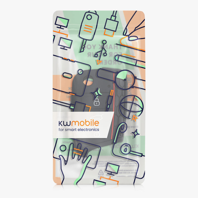 kwmobile Schlüsselhülle für VW Golf 7 MK7 3-Tasten Autoschlüssel Hülle - Schlüsselschutz Gehäuse