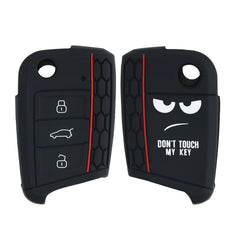 VW Golf 7 MK7 3-Tasten Autoschlüssel Silikon Schlüsselhülle Don't Touch My Key