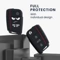kwmobile Schlüsselhülle für VW Golf 7 MK7 3-Tasten Autoschlüssel Hülle - Schlüsselschutz Gehäuse