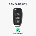 kwmobile Schlüsselhülle für Audi 3-Tasten Klappschlüssel Hülle - Autoschlüssel Schlüssel Hülle - Schlüsselschutz Gehäuse