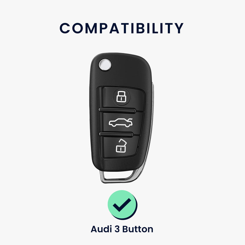 kwmobile Schlüsselhülle für Audi 3-Tasten Klappschlüssel Hülle - Autoschlüssel Schlüssel Hülle - Schlüsselschutz Gehäuse