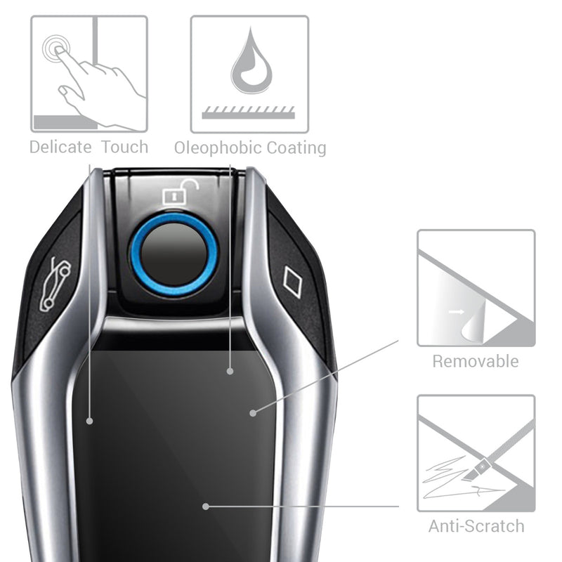 kwmobile Schutzfolie kompatibel mit BMW Display Key Autoschlüssel Displayschutzfolie Fahrzeugschlüssel Folie