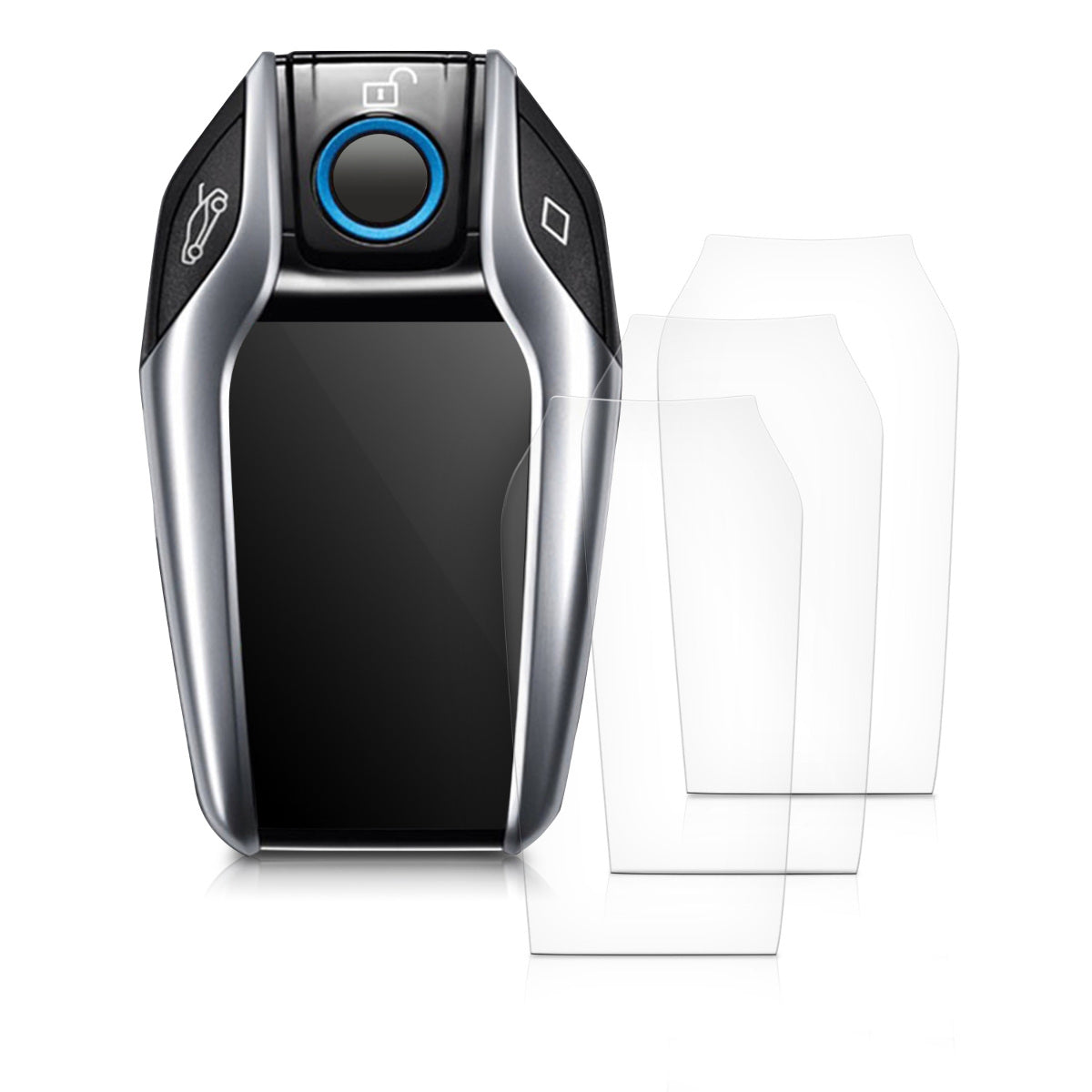 kwmobile Schutzfolie kompatibel mit BMW Display Key Autoschlüssel Displayschutzfolie Fahrzeugschlüssel Folie