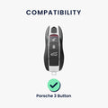 kwmobile Schlüsselhülle für Porsche 3-Tasten Autoschlüssel (nur Keyless) Hülle - Autoschlüssel Schlüssel Hülle - Schlüsselschutz Gehäuse
