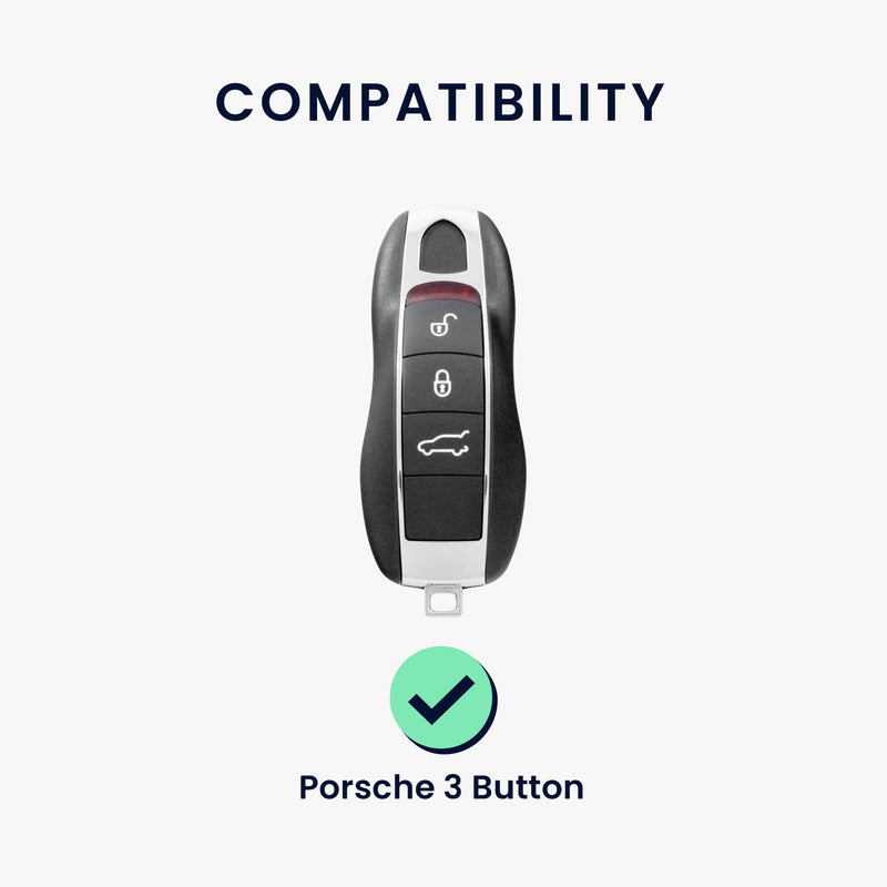 kwmobile Schlüsselhülle für Porsche 3-Tasten Autoschlüssel (nur Keyless) Hülle - Autoschlüssel Schlüssel Hülle - Schlüsselschutz Gehäuse