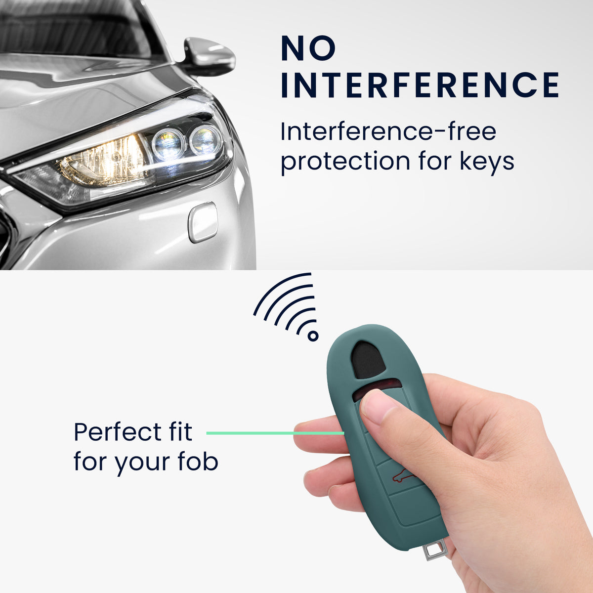 kwmobile Schlüsselhülle für Porsche 3-Tasten Autoschlüssel (nur Keyless) Hülle - Autoschlüssel Schlüssel Hülle - Schlüsselschutz Gehäuse