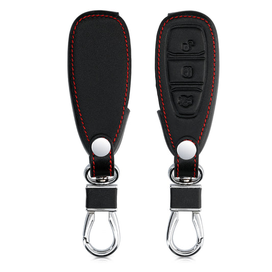 kwmobile Schlüsselhülle für Ford 3-Tasten Autoschlüssel Keyless Go Hülle - Autoschlüssel Schlüssel Hülle - Schlüsselcover aus Kunstleder