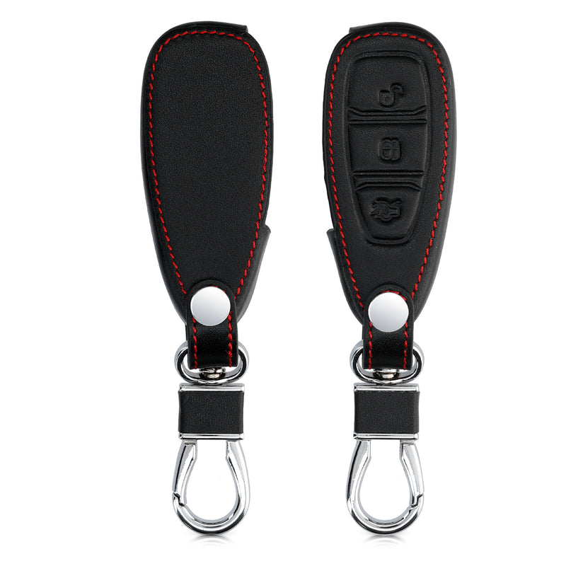 kwmobile Schlüsselhülle für Ford 3-Tasten Autoschlüssel Keyless Go Hülle - Autoschlüssel Schlüssel Hülle - Schlüsselcover aus Kunstleder