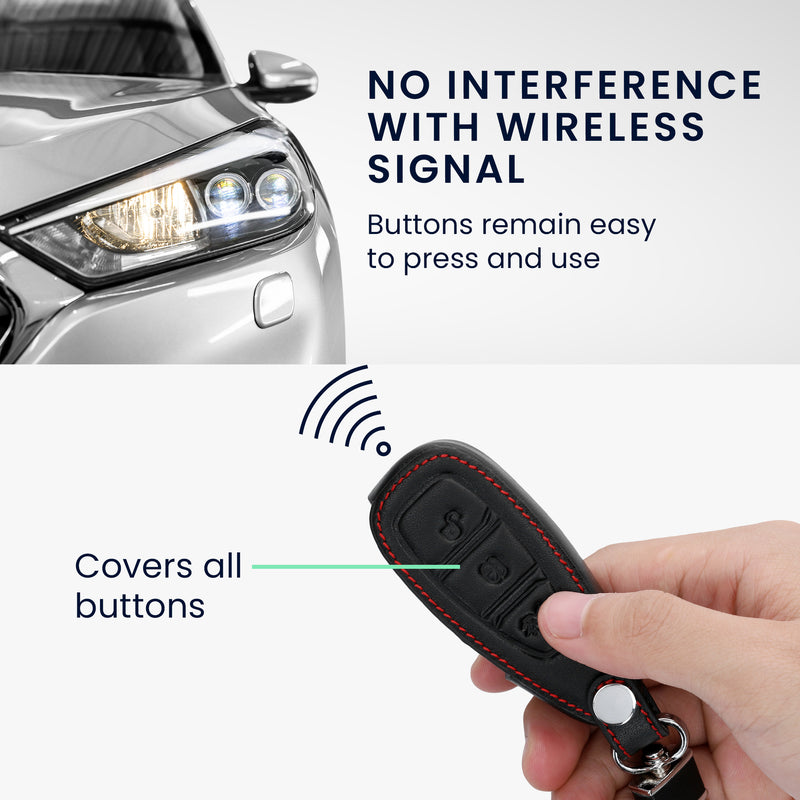 kwmobile Schlüsselhülle für Ford 3-Tasten Autoschlüssel Keyless Go Hülle - Autoschlüssel Schlüssel Hülle - Schlüsselcover aus Kunstleder