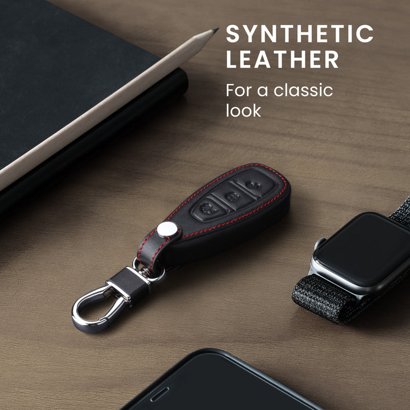 kwmobile Schlüsselhülle für Ford 3-Tasten Autoschlüssel Keyless Go Hülle - Autoschlüssel Schlüssel Hülle - Schlüsselcover aus Kunstleder