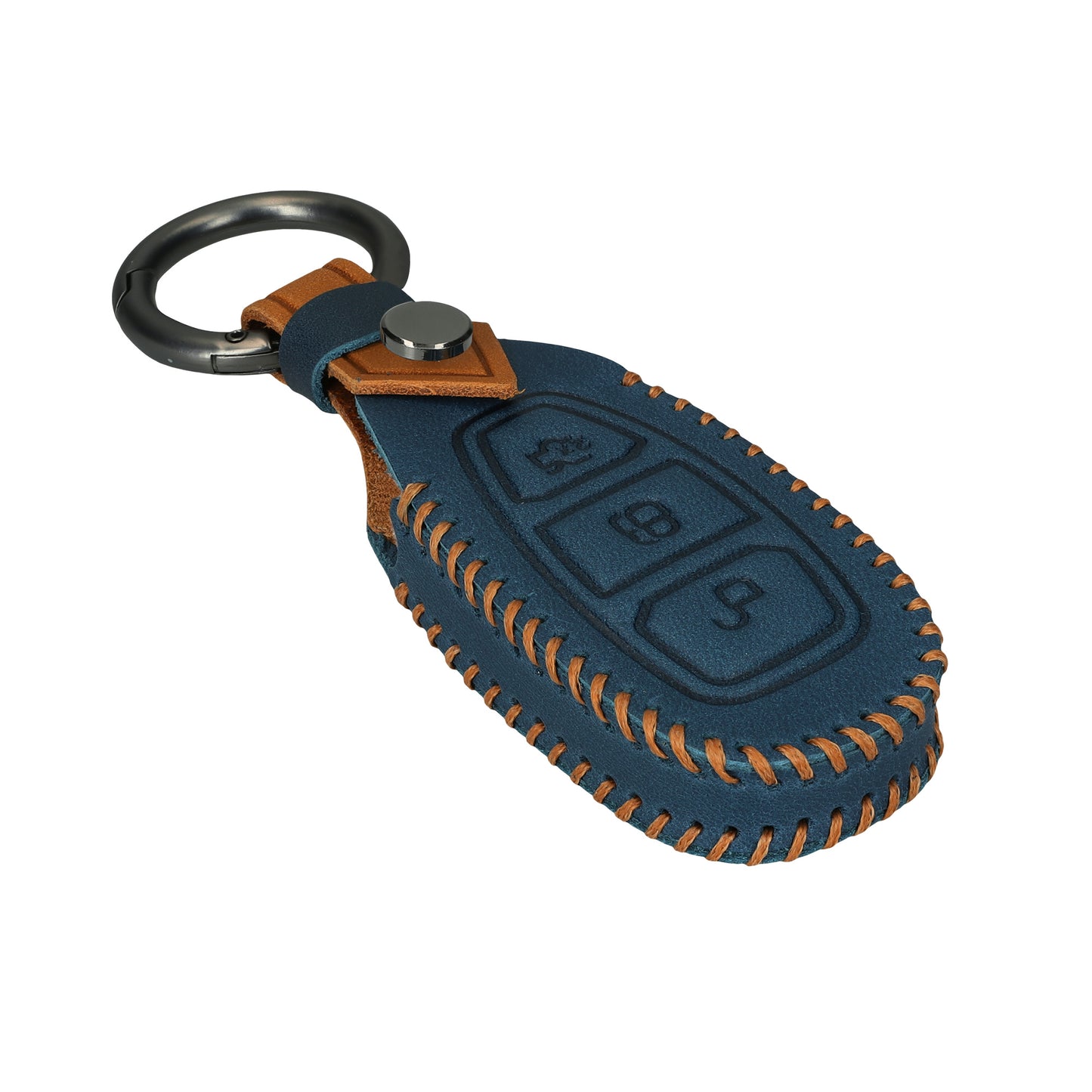 kwmobile Schlüsselhülle für Ford 3-Tasten Autoschlüssel Keyless Go Hülle - Autoschlüssel Schlüssel Hülle - Schlüsselcover aus Kunstleder