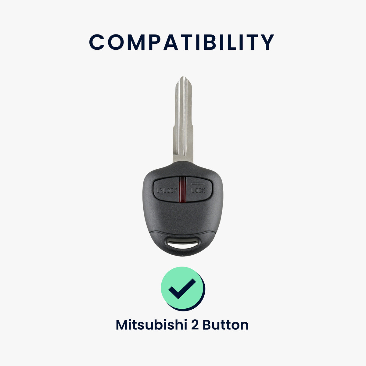 kwmobile Schlüsselhülle für Mitsubishi 2-Tasten Autoschlüssel Hülle - Schlüsselschutz Gehäuse
