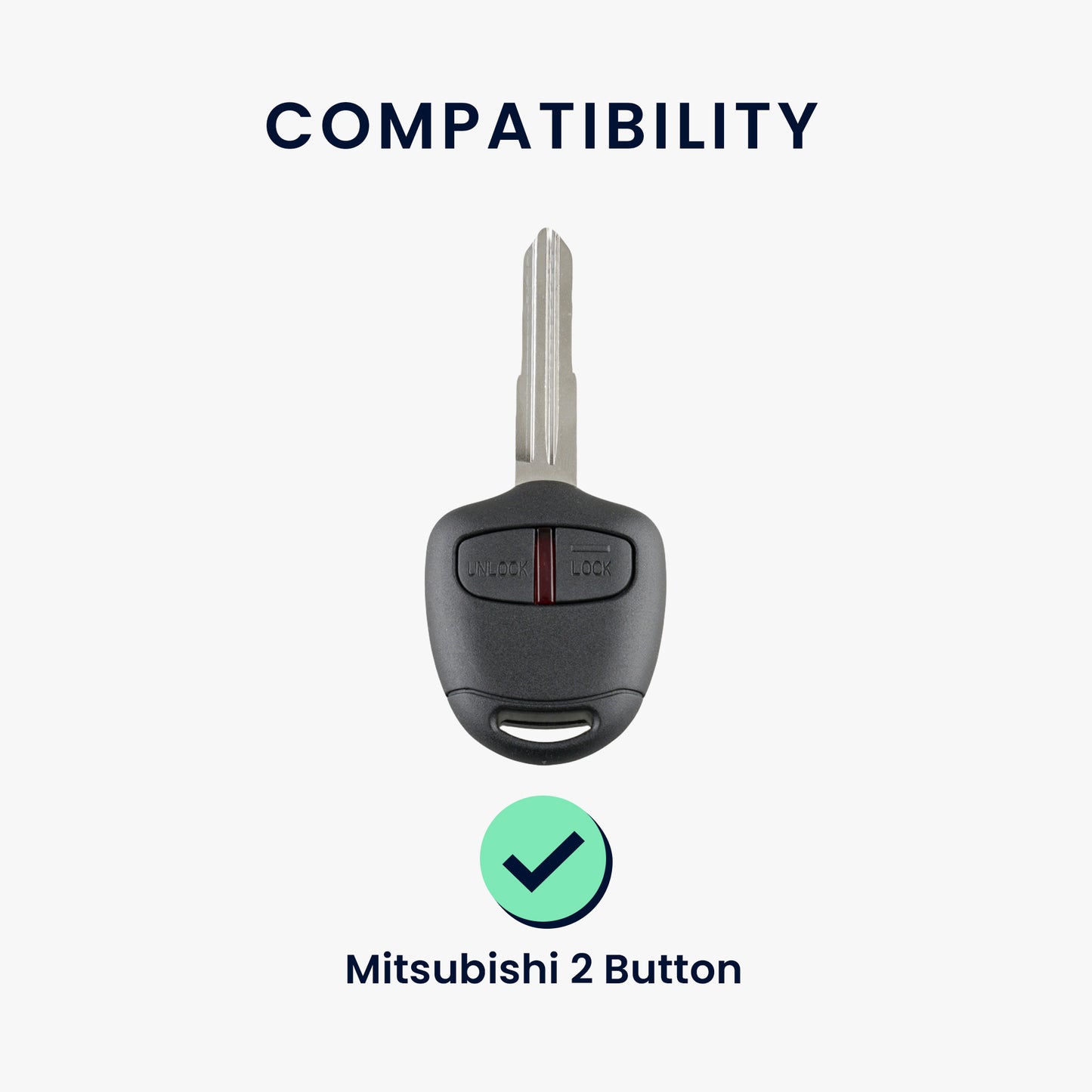 kwmobile Schlüsselhülle für Mitsubishi 2-Tasten Autoschlüssel Hülle - Schlüsselschutz Gehäuse