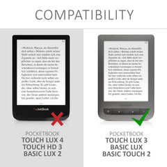Hülle für Pocketbook Touch Lux 3/Basic Lux/Basic Touch 2 eReader