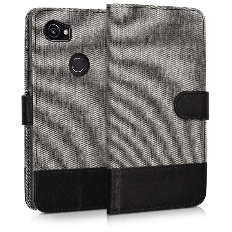 kwmobile Wallet Case kompatibel mit Google Pixel 2 XL - Hülle mit Ständer - Handyhülle Kartenfächer