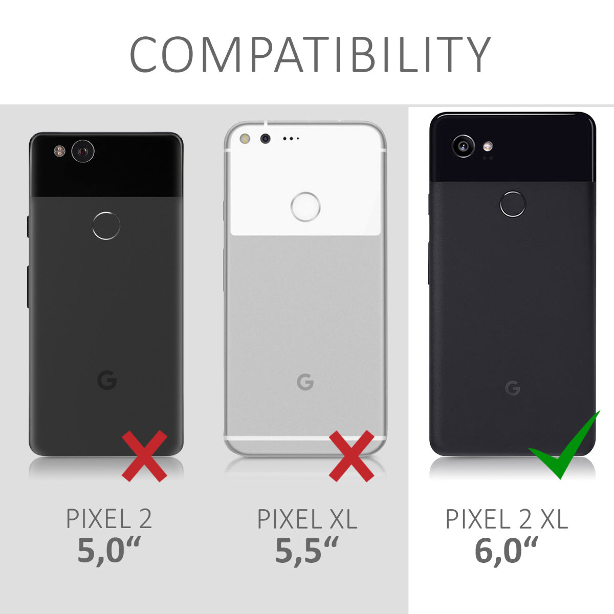 kwmobile Wallet Case kompatibel mit Google Pixel 2 XL - Hülle mit Ständer - Handyhülle Kartenfächer