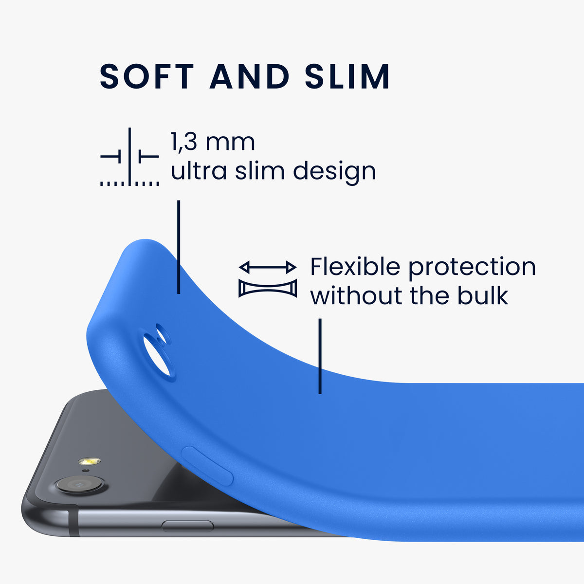 kwmobile Handyhülle für Apple iPhone SE (2022) / SE (2020) / 8 / 7 Hülle - Kabelloses Laden - Schutzhülle Cover