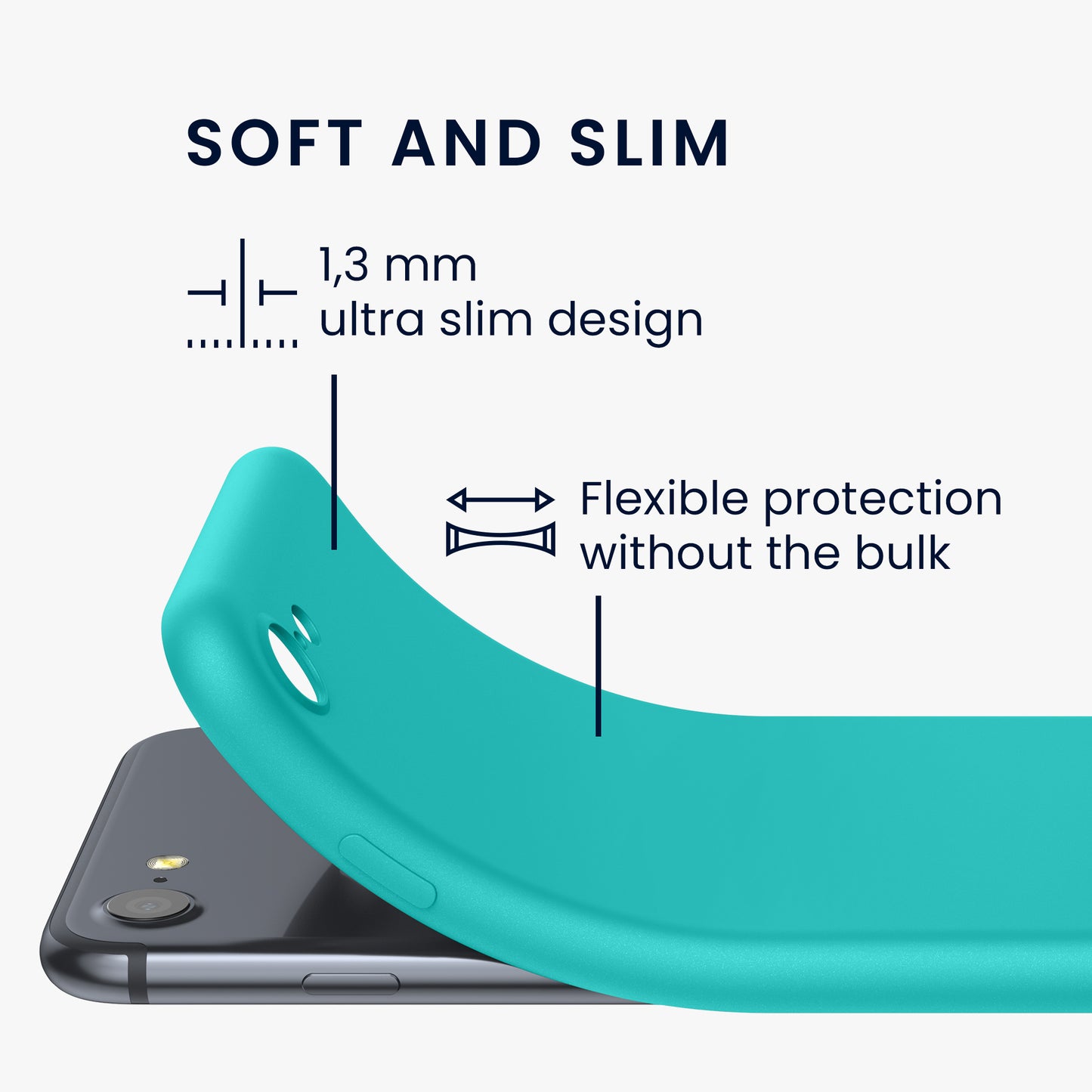 kwmobile Handyhülle für Apple iPhone SE (2022) / SE (2020) / 8 / 7 Hülle - Kabelloses Laden - Schutzhülle Cover