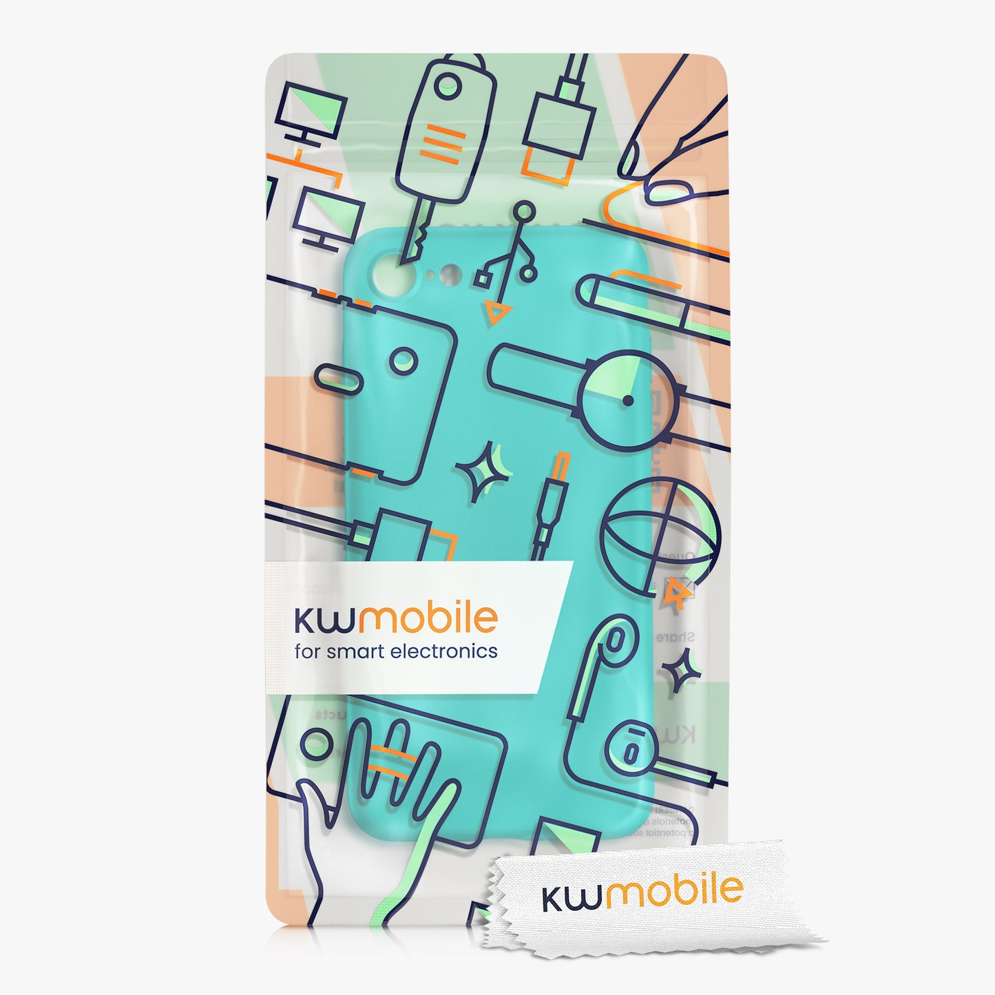 kwmobile Handyhülle für Apple iPhone SE (2022) / SE (2020) / 8 / 7 Hülle - Kabelloses Laden - Schutzhülle Cover