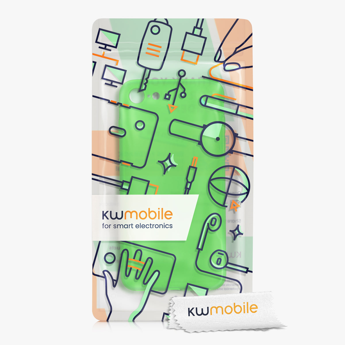 kwmobile Handyhülle für Apple iPhone SE (2022) / SE (2020) / 8 / 7 Hülle - Kabelloses Laden - Schutzhülle Cover
