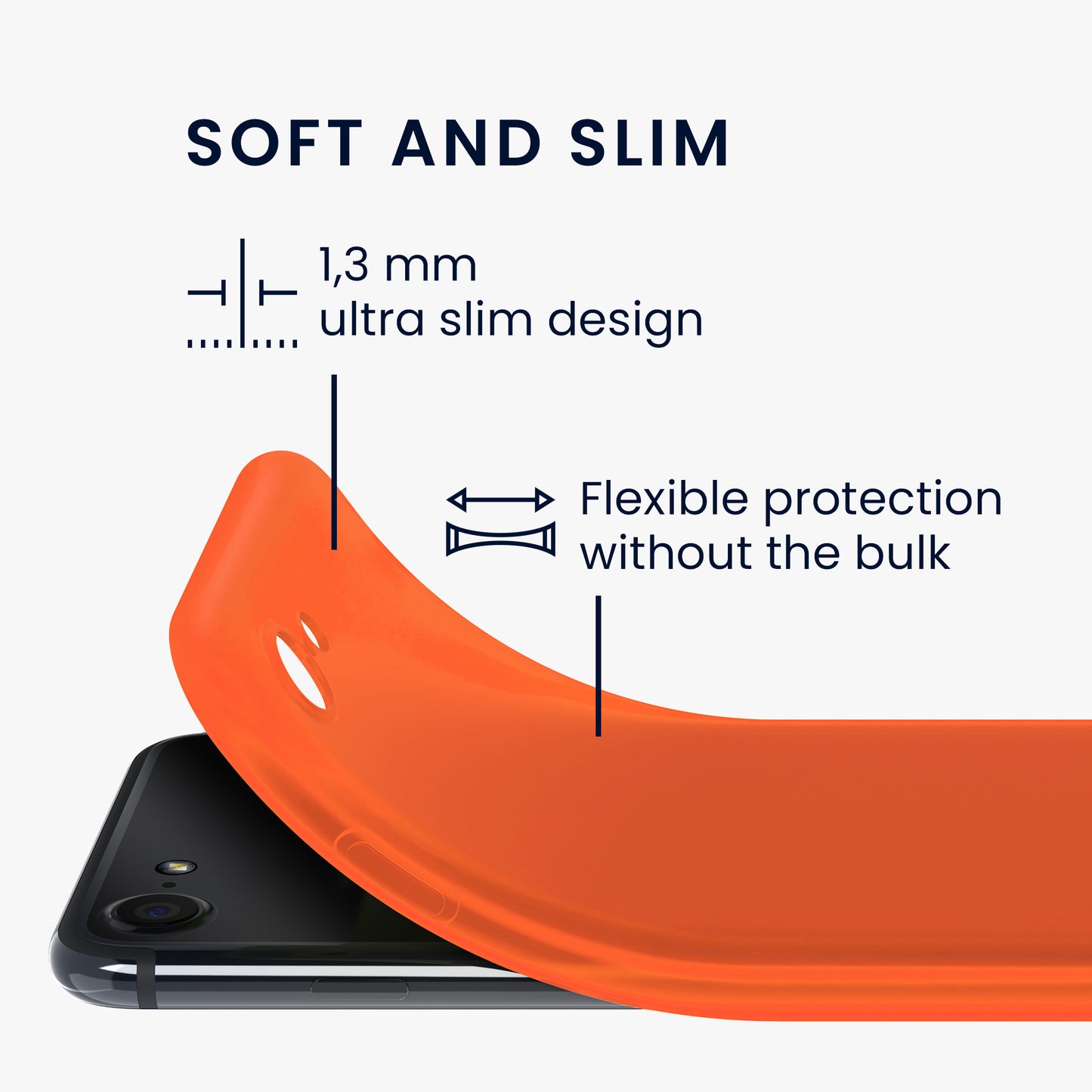 kwmobile Handyhülle für Apple iPhone SE (2022) / SE (2020) / 8 / 7 Hülle - Kabelloses Laden - Schutzhülle Cover
