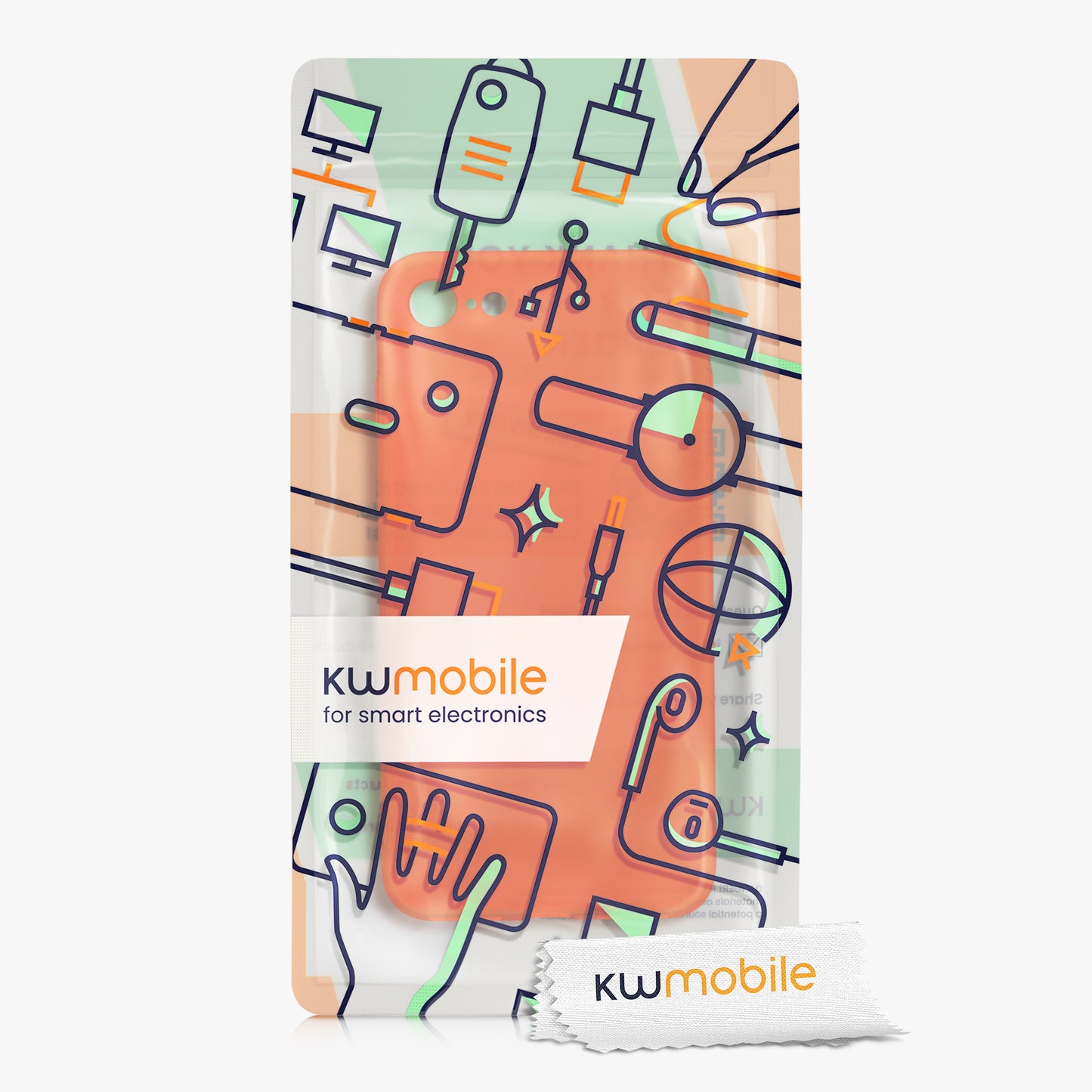 kwmobile Handyhülle für Apple iPhone SE (2022) / SE (2020) / 8 / 7 Hülle - Kabelloses Laden - Schutzhülle Cover