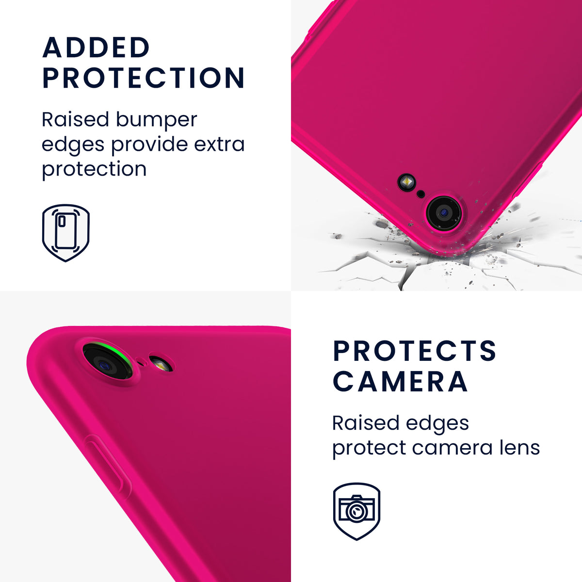 kwmobile Handyhülle für Apple iPhone SE (2022) / SE (2020) / 8 / 7 Hülle - Kabelloses Laden - Schutzhülle Cover