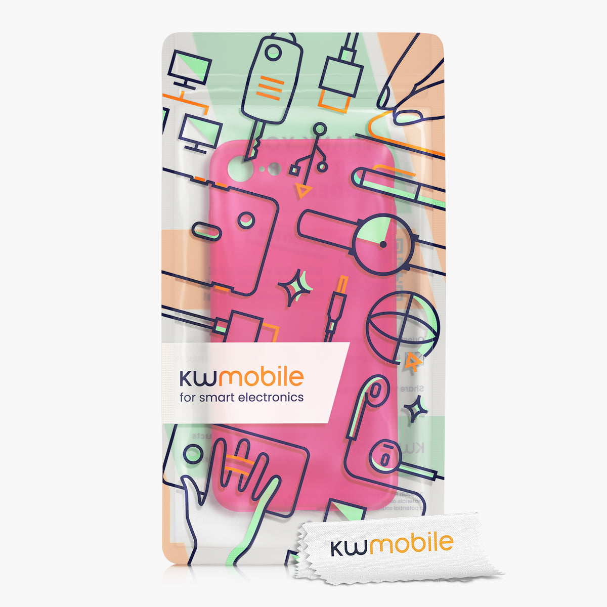 kwmobile Handyhülle für Apple iPhone SE (2022) / SE (2020) / 8 / 7 Hülle - Kabelloses Laden - Schutzhülle Cover