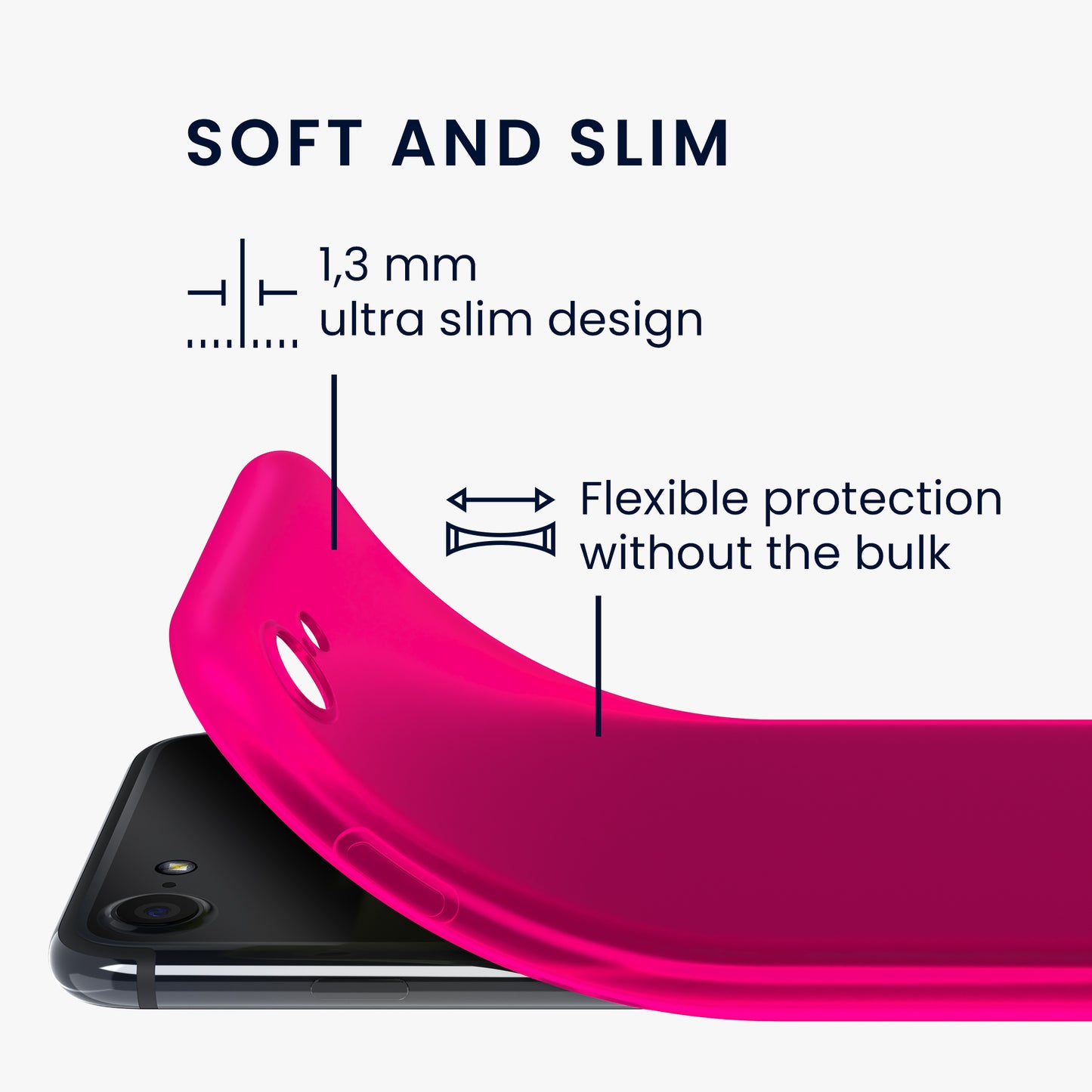 kwmobile Handyhülle für Apple iPhone SE (2022) / SE (2020) / 8 / 7 Hülle - Kabelloses Laden - Schutzhülle Cover